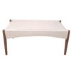 White woven bench