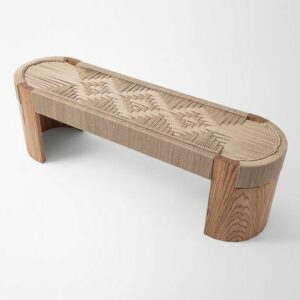 curve woven bench