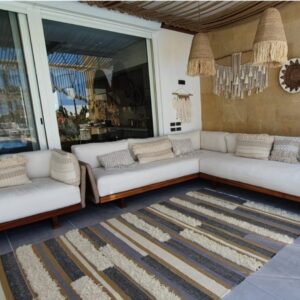 L-shaped weaving sofa