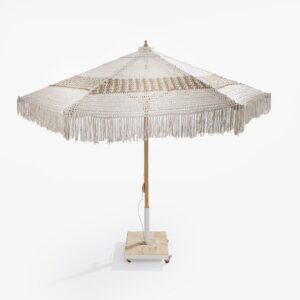 SEIR Natural Off-white Cotton parasol