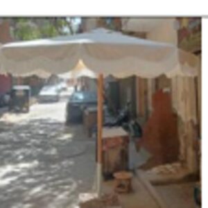 plain fabric parasol (octagonal shape)